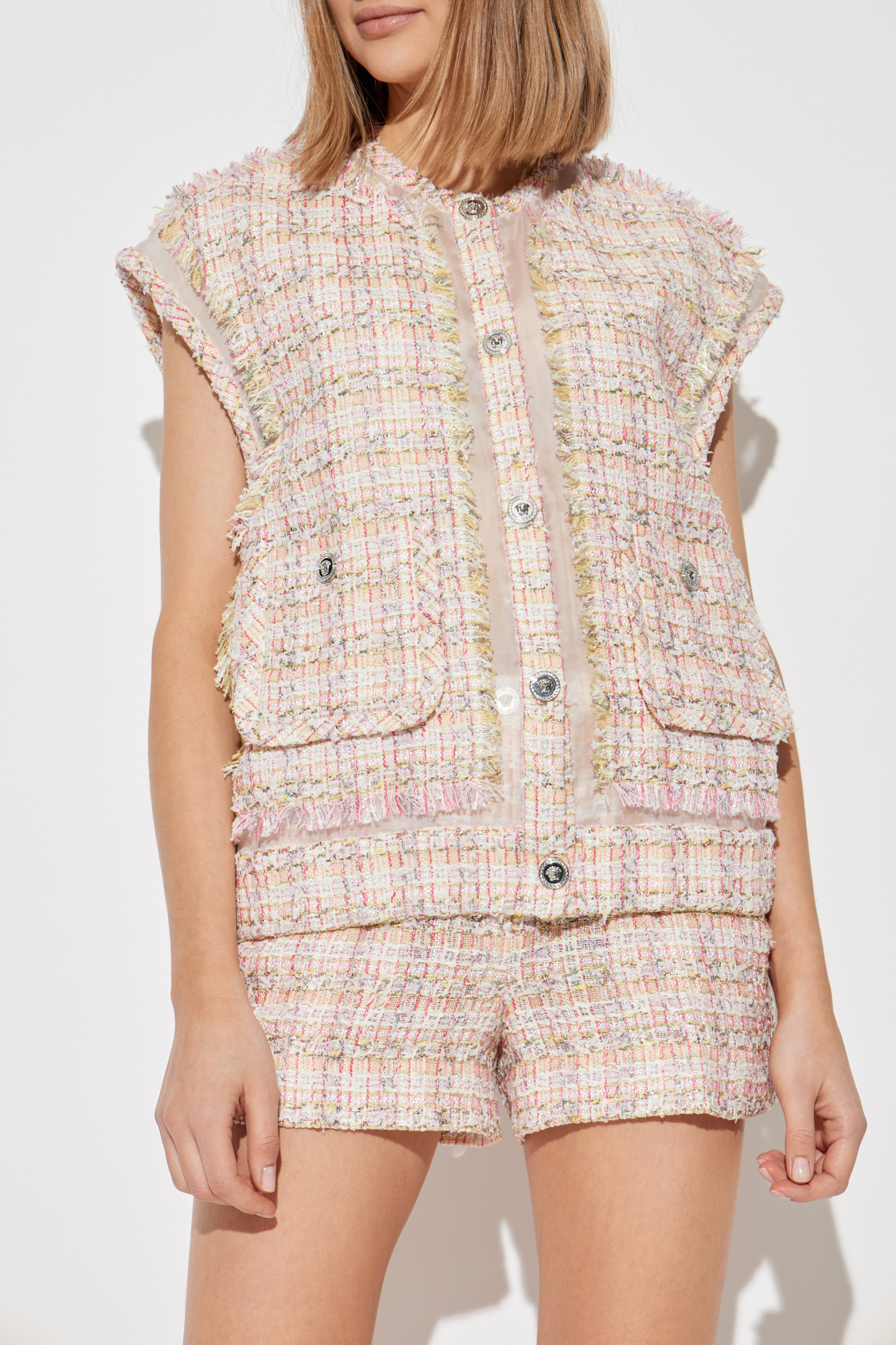 Tweed Collared Vest – Endless Rose